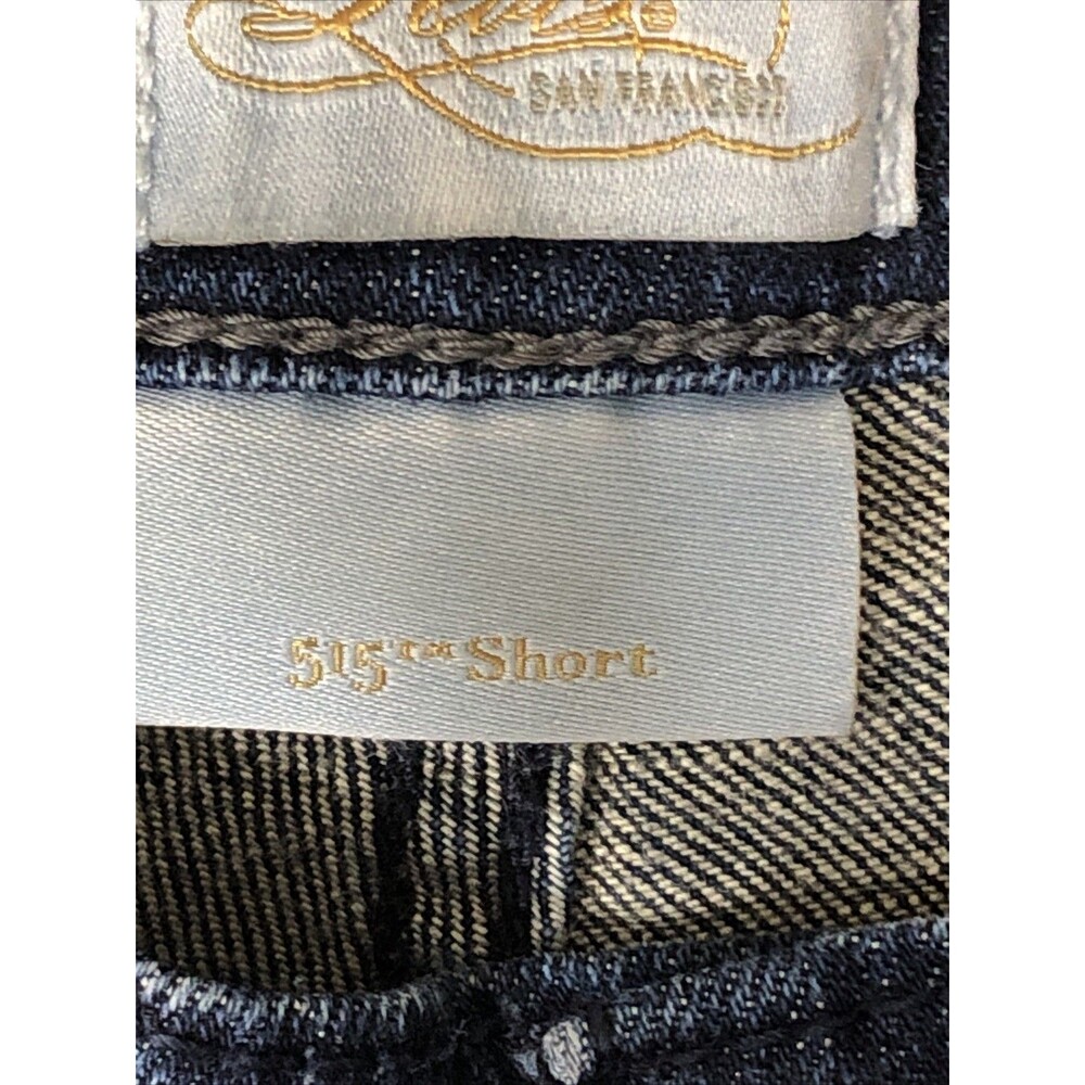 Levis Womens 515 Jean Shorts Blue Stretch Medium Wash Mid Rise Pockets 12 - Picture 7 of 13